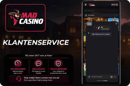 klantenservice Mad Casino